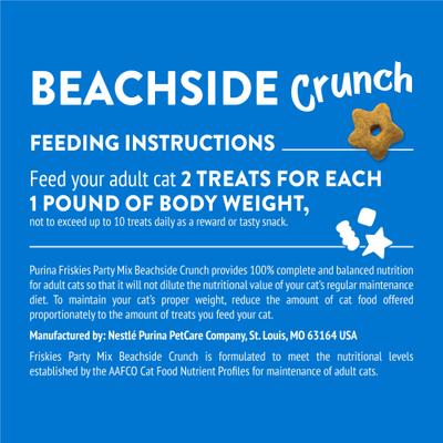 Show full view: Friskies Party Mix Beachside Crunch Ocean Whitefish & Seafood Flavor Crunchy Cat Treats, 6-oz bag slide 9 of 13
