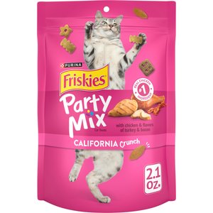 Friskies Party Mix California Crunch Flavor Crunchy Cat Treats, 2.1-oz bag