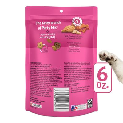 Show full view: Friskies Party Mix California Crunch Flavor Crunchy Cat Treats, 6-oz bag slide 3 of 12