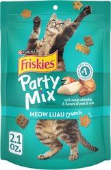 Friskies Party Mix Meow Luau Crunch Flavor Crunchy Cat Treats, 2.1-oz bag