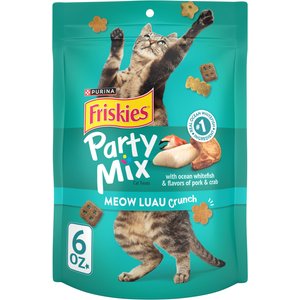 Friskies Party Mix Meow Luau Crunch Flavor Crunchy Cat Treats, 6-oz bag