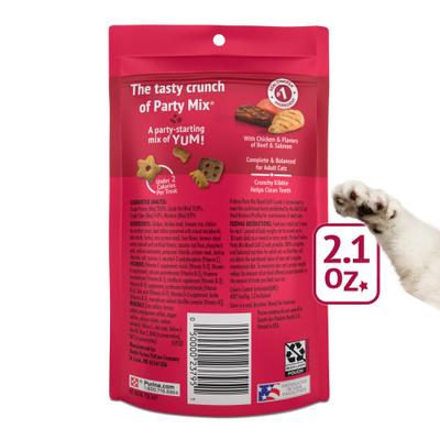 Show full view: Friskies Party Mix Mixed Grill Crunch Flavor Crunchy Cat Treats, 2.1-oz bag slide 3 of 12