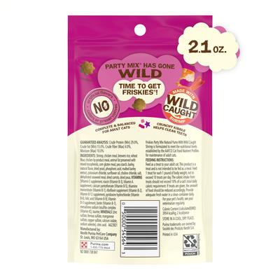 Show full view: Friskies Party Mix Natural Yums Wild Shrimp Flavor Crunchy Cat Treats, 2.1-oz bag slide 3 of 9