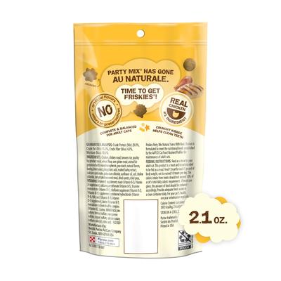 Show full view: Friskies Party Mix Natural Yums with Real Chicken Flavor Crunchy Cat Treats, 2.1-oz bag slide 3 of 10