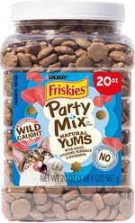 Friskies Party Mix Natural Yums with Real Tuna Cat Treats, 20-oz tub