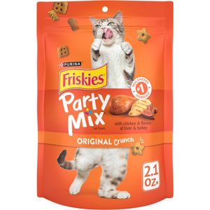 Friskies Party Mix Original Crunch Flavor Crunchy Cat Treats, 2.1-oz bag