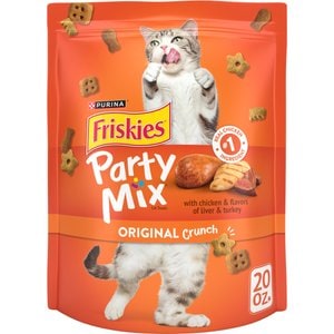 FRISKIES Party Mix Chicken Lovers Crunch Flavor Crunchy Cat Treats