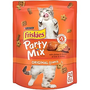 Friskies Party Mix Original Crunch Flavor Crunchy Cat Treats, 30-oz bag