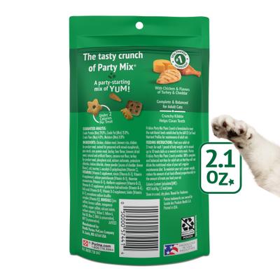 Show full view: Friskies Party Mix Picnic Crunch Flavor Crunchy Cat Treats, 2.1-oz bag slide 3 of 12