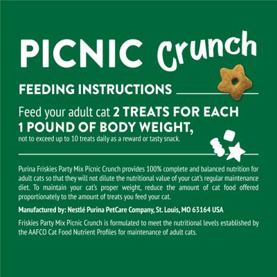 Show full view: Friskies Party Mix Picnic Crunch Flavor Crunchy Cat Treats, 6-oz bag slide 9 of 12