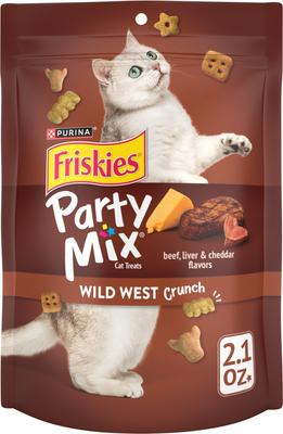 FRISKIES Party Mix Wild West Crunch Flavor Crunchy Cat Treats,