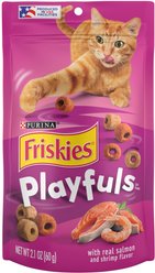 Friskies Playfuls with Salmon & Shrimp Flavor Cat Treats, 2.1-oz pouch