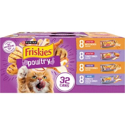 Friskies Friskies Poultry Adult Chicken & Turkey in Gravy Variety Pack Canned Cat Food, 5.5-oz can, bundle of 96