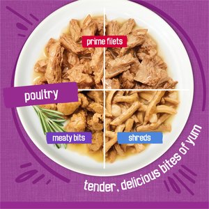 Friskies Poultry Adult Chicken & Turkey in Gravy Variety Pack Canned Cat Food, 5.5-oz, case of 32