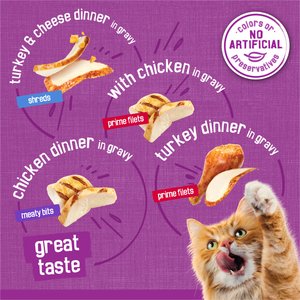 Friskies Poultry Adult Chicken & Turkey in Gravy Variety Pack Canned Cat Food, 5.5-oz, case of 32