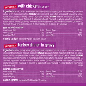 Friskies Poultry Adult Chicken & Turkey in Gravy Variety Pack Canned Cat Food, 5.5-oz, case of 32