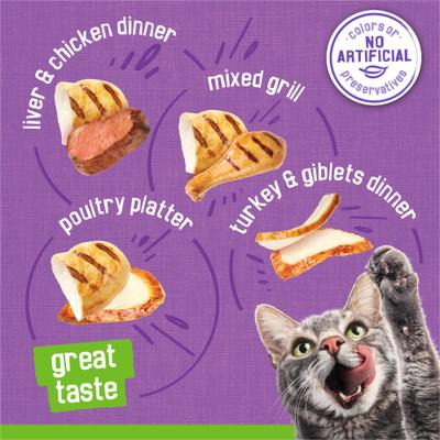Show full view: Friskies Poultry Pate Favorites Variety Pack Wet Cat Food, 5.5-oz can, case of 32 slide 4 of 11