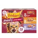 Friskies Prime Filets Meaty Favorites Variety Pack Canned Cat Food, 5.5-oz, case of 24