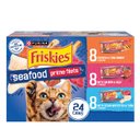 Friskies Prime Filets Seafood Favorites Variety Pack Canned Cat Food, 5.5-oz, case of 24
