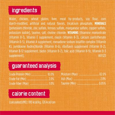 Show full view: Friskies Prime Filets with Chicken in Gravy Canned Cat Food, 5.5-oz can, bundle of 72  slide 7 of 11