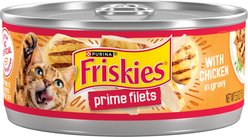 Friskies Prime Filets with Chicken in Gravy Canned Cat Food, 5.5-oz, case of 24