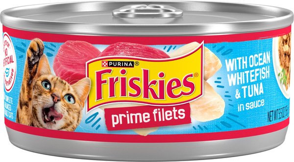 Friskies Prime Fillets with Ocean Whitefish and Tuna in Sauce Canned Cat Food