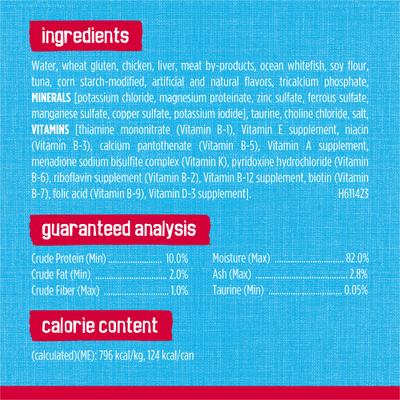 Show full view: Friskies Prime Filets with Ocean Whitefish & Tuna in Sauce Canned Cat Food, 5.5-oz, case of 24 slide 6 of 10