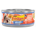 Friskies Savory Shreds Chicken & Salmon Dinner in Gravy Canned Cat Food, 5.5-oz can, case of 24