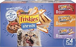 Friskies Savory Shreds Variety Pack Canned Cat Food, 5.5-oz, case of 24