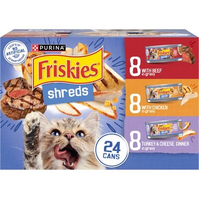 Friskies Friskies Savory Shreds Variety Pack Canned Cat Food, 5.5-oz, 24 ct