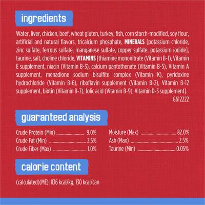 Show full view: Friskies Savory Shreds with Beef in Gravy Canned Cat Food, 5.5-oz, case of 24 slide 6 of 10