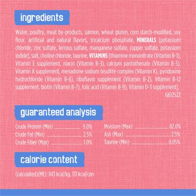 Show full view: Friskies Savory Shreds with Salmon in Sauce Canned Cat Food, 5.5-oz, case of 24 slide 6 of 10