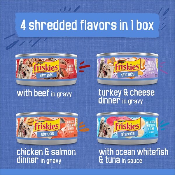 Friskies Gravy Stuf'd & Sauc'd Variety Pack Canned Cat Food, 5.5-oz can, case of 24
