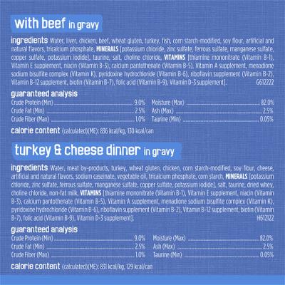 Show full view: Friskies Shreds in Gravy Variety Pack Canned Cat Food, 5.5-oz can, case of 48 slide 7 of 13