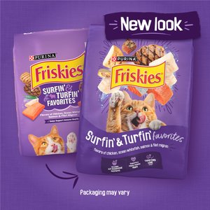 Friskies Surfin' & Turfin' Favorites Muscle & Immune Support Crunchy Dry Cat Food, 22-lb bag