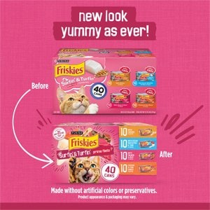Friskies Surfin' & Turfin' Favorites Variety Pack Canned Cat Food, 5.5-oz, case of 40
