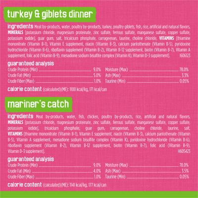 Show full view: Friskies Surfin' & Turfin' Pate Favorites Variety Pack Wet Cat Food, 5.5-oz can, case of 32 slide 6 of 10