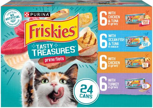 Friskies Tasty Treasures Gravy Prime Filets Variety Pack Wet Cat Food