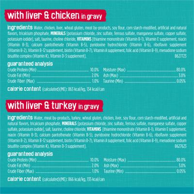 Show full view: Friskies Tasty Treasures Adult Prime Filets in Gravy Variety Pack Wet Cat Food, 5.5-oz can, case of 24 slide 5 of 12