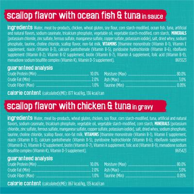 Show full view: Friskies Tasty Treasures Adult Prime Filets in Gravy Variety Pack Wet Cat Food, 5.5-oz can, case of 24 slide 6 of 12