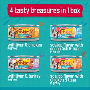 Friskies Tasty Treasures Adult Prime Filets in Gravy Variety Pack Wet Cat Food, 5.5-oz can, case of 24
