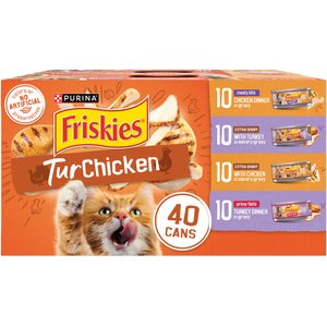 Friskies TurChicken Variety Pack Canned Cat Food, 5.5-oz, case of 40