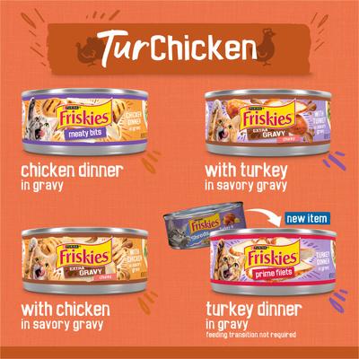 Show full view: Friskies TurChicken Variety Pack Canned Cat Food, 5.5-oz, case of 40 slide 3 of 11