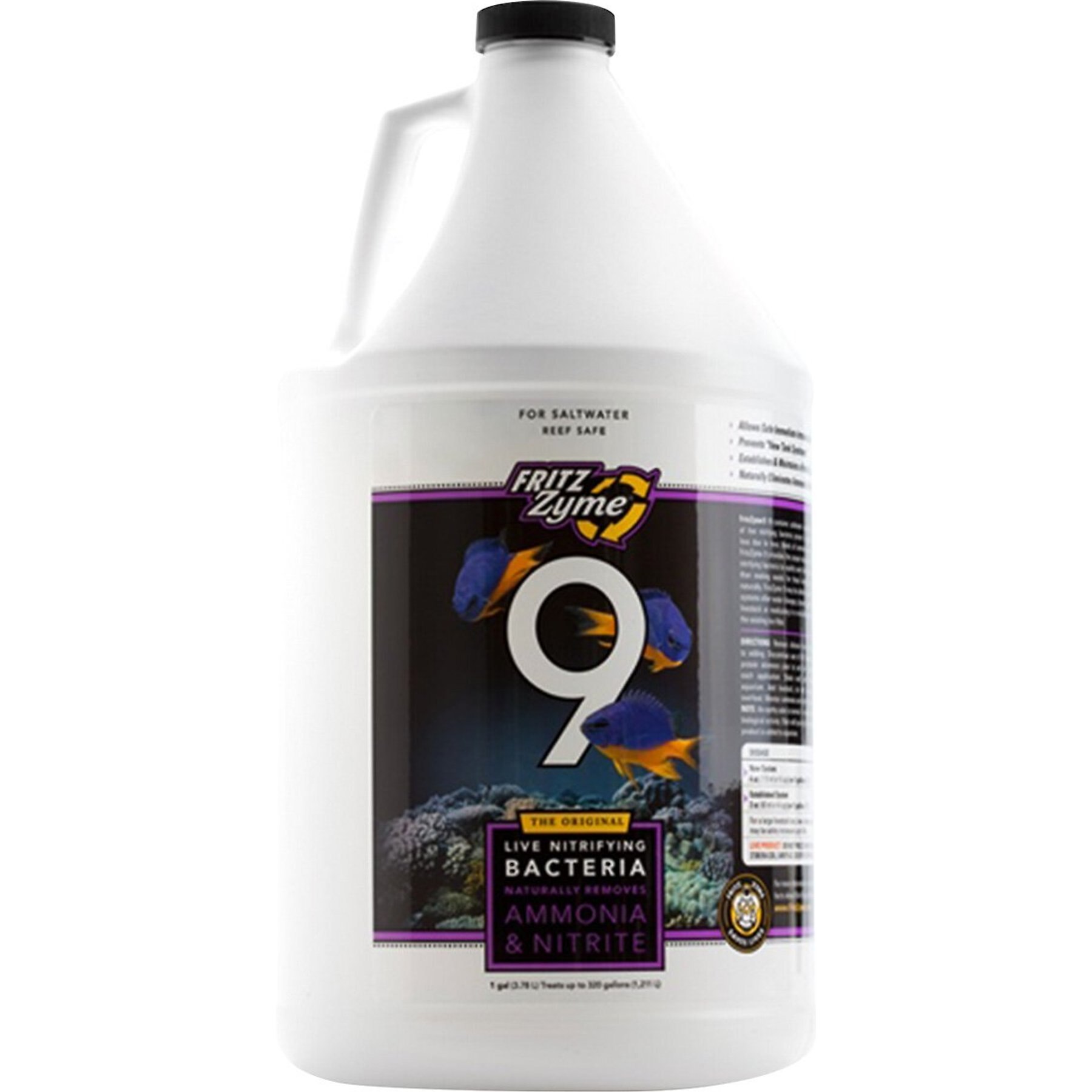 Fritz FritzZyme 9 Saltwater Aquarium Water Treatment, 1-gal bottle