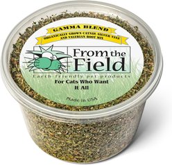 From The Field Gamma Blend Silver Vine & Valerian Mix Catnip, 2-oz tub