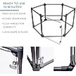 Show in main carousel: Front Row 6-Panel Transparent Panels & Aluminum Rods Foldable Dog & Cat Playpen, Charcoal/Clear slide 4 of 9