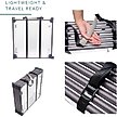Show in main carousel: Front Row 6-Panel Transparent Panels & Aluminum Rods Foldable Dog & Cat Playpen, Charcoal/Clear slide 6 of 9