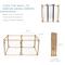 Show in main carousel: Front Row 6-Panel Transparent Panels & Aluminum Rods Foldable Dog & Cat Playpen, Gold/Clear slide 4 of 11