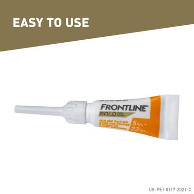 Show full view: Frontline Gold for Dogs Flea & Tick Treatment (Small Dog, 5-22 lbs) 3 Doses (Orange Box) slide 4 of 11