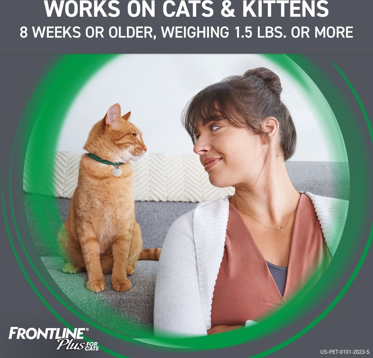 FRONTLINE PLUS Flea & Tick Spot Treatment for Cats, over 1.5 lbs, 3 ...